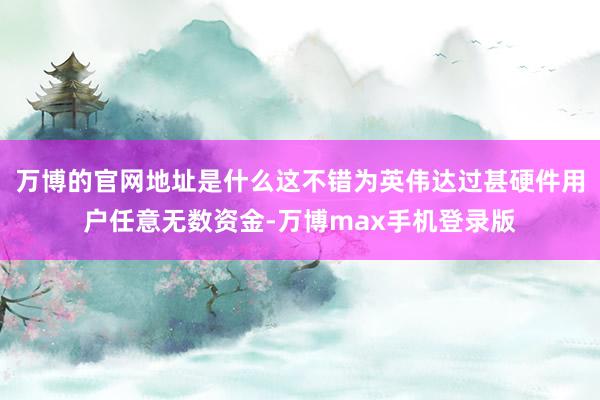 万博的官网地址是什么这不错为英伟达过甚硬件用户任意无数资金-万博max手机登录版